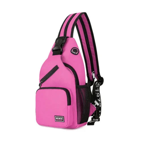 Multi-Function Crossbody and Belt Bag with Earphone Hole - Perfect for Sports and Travel