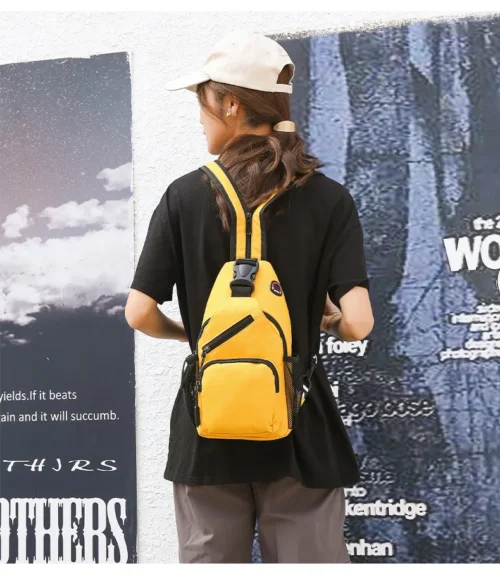 Multi-Function Crossbody and Belt Bag with Earphone Hole - Perfect for Sports and Travel