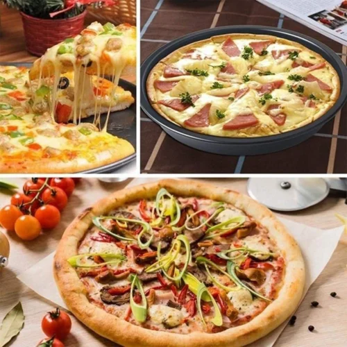 7 8 9 10 Inch Pizza Baking Pan Nonstick Carbon Steel