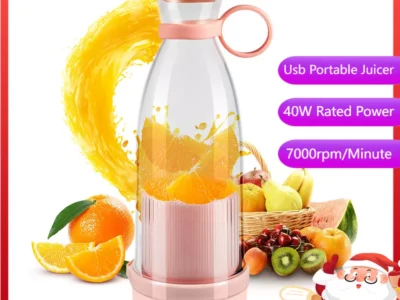 USB Rechargeable Mini Electric Blender - Portable Juice Bottle for Smoothies and Ice