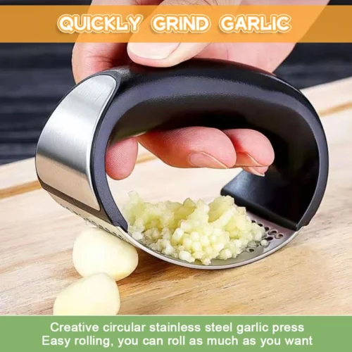 Manual Garlic Mincer – Stainless Steel Garlic Press for Easy Chopping and Crushing