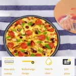 7/8/9/10 Inch Pizza Baking Pan Nonstick Carbon Steel Pizza Tray Round Baking Sheet for Homemade Pizza Oven Pans