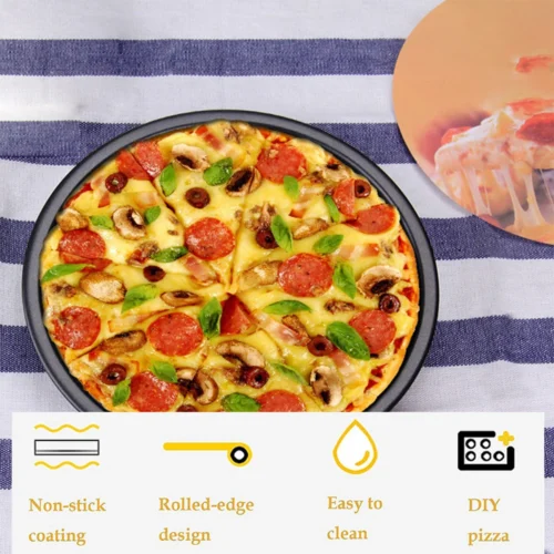 7 8 9 10 Inch Pizza Baking Pan Nonstick Carbon Steel