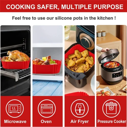 Reusable 22cm Silicone Airfryer Pan Liner