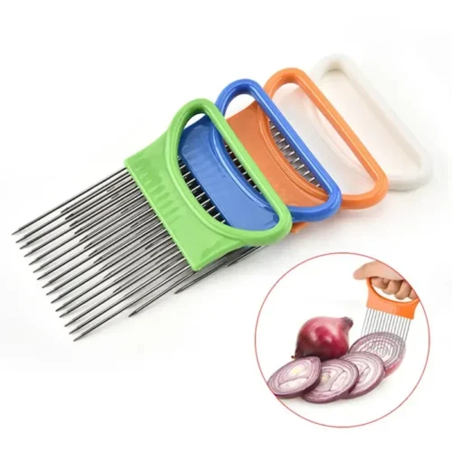 Stainless Steel Potato Chip Maker and Onion Holder - Effortless Kitchen Chopping Tool