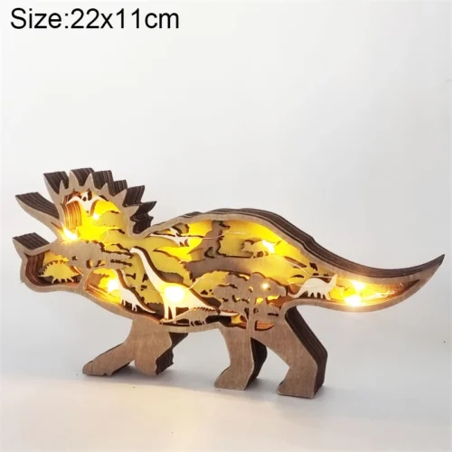 Creative Animal Wooden Table Lamp: Battery-Operated LED Night Light