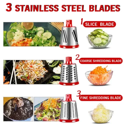 Multifunctional Round Rotate Mandoline Slicer - Manual Kitchen Gadget for Potatoes, Cheese, and Vegetables