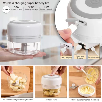 Mini Garlic Masher and Meat Grinder, Portable Vegetable Chopper – A Must-Have Kitchen Gadget