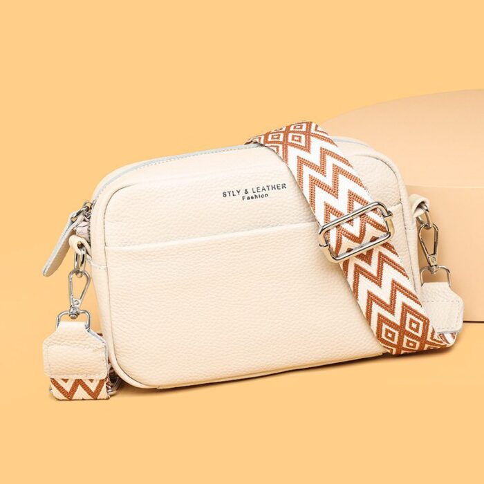 Rhombus Embroidered Fashion Shoulder Crossbody Bags/ Elevate Your Style with Cute Small Square Bag and Wide Shoulder Strap for Women