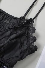 Chic and Alluring Black Lace Bralette Crop Top