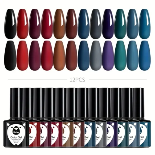 Gel Nail Polish Starter Kit - 12 Colors Nail Gel Polish Set