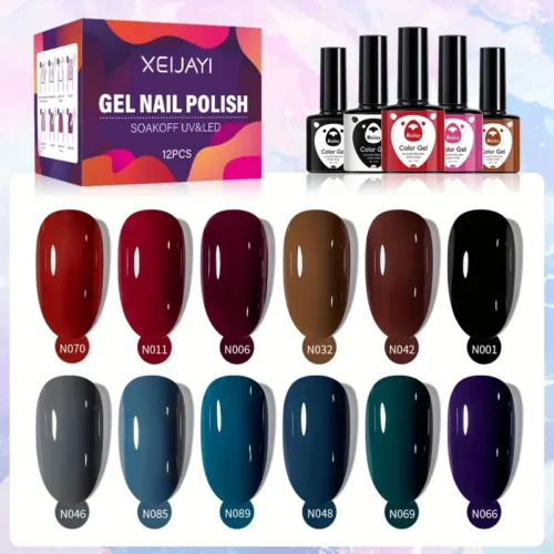 Gel Nail Polish Starter Kit - 12 Colors Nail Gel Polish Set