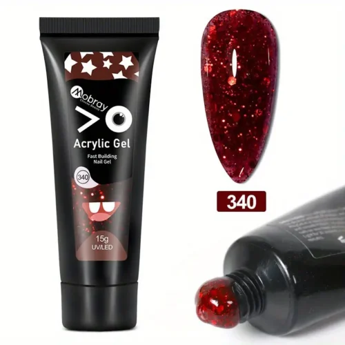 Nail Extension Gel - 15g Crystal Sequin Gel for DIY Nail Art