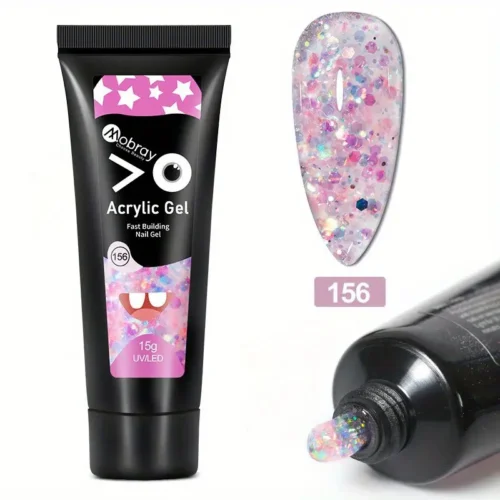 Nail Extension Gel - 15g Crystal Sequin Gel for DIY Nail Art