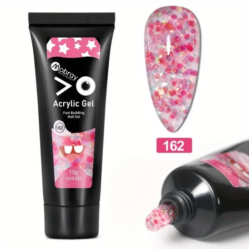 Nail Extension Gel - 15g Crystal Sequin Gel for DIY Nail Art