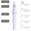 Professional Electric Nail Drill, Cordless Electric Nail Drill Pen Portable Efile Nail Drill Kit For Acrylic Design With LED Lighting, USB Rechargeable 3 Adjustable Speeds Electric Nail File Gel Nails
