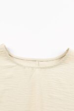 Stylish Apricot Shift Top with Smocked Wrist Detail