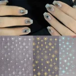 Y2K Nail Decals and Stickers: 3D Flower, Star, and Heart Designs with Filigree and Bohemian Elements - Perfect for Creative Manicures