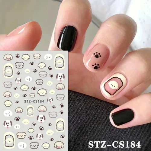Cute Cartoon Nail Art Stickers: 3D Kawaii Dinosaur, Three-Eyed Boy, and Little Monster Nail Art Decals - Self-Adhesive Nail Decorations for Creative Nail Art DIY