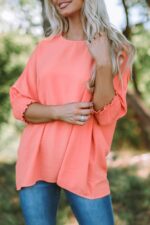 Shift Top with Stylish Smocked Wrist Detail