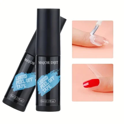 Nail Peel Off Liquid: Anti-Overflow Glue Edge Latex Tape for Manicure Polish - Peel Off Cuticle Guard and Nail Finger Lacquer Protector, Essential Nail Art Accessory