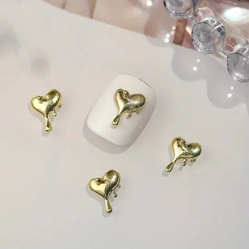 10Pcs Vintage Rose Metal Flowers for Nail Charms: Gold Alloy Punk Style Nail Art Decorations for DIY Nail Designs