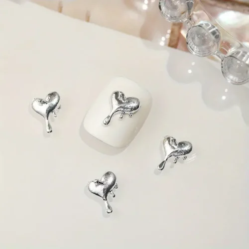 10Pcs Vintage Rose Metal Flowers for Nail Charms: Gold Alloy Punk Style Nail Art Decorations for DIY Nail Designs