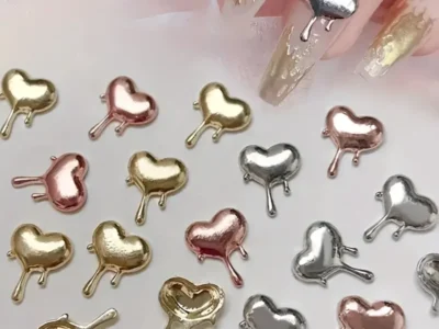 10Pcs Vintage Rose Metal Flowers for Nail Charms: Gold Alloy Punk Style Nail Art Decorations for DIY Nail Designs