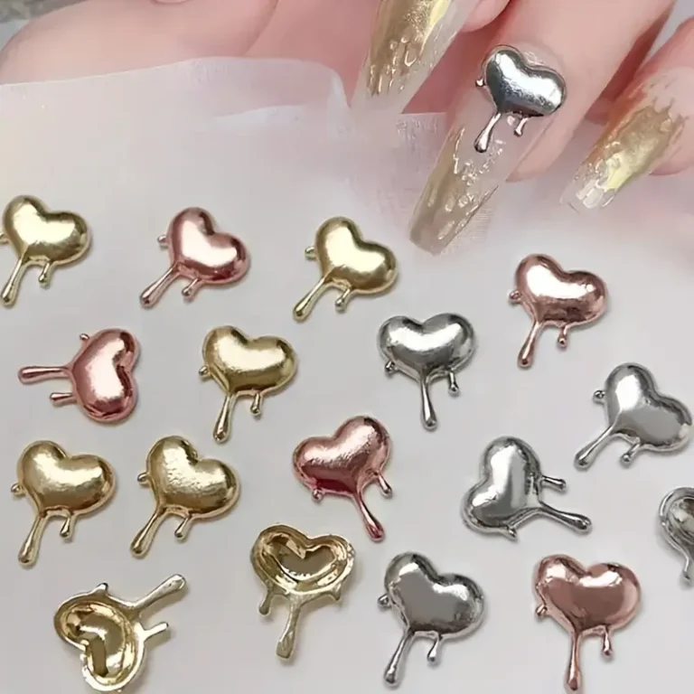 10Pcs Vintage Rose Metal Flowers for Nail Charms: Gold Alloy Punk Style Nail Art Decorations for DIY Nail Designs