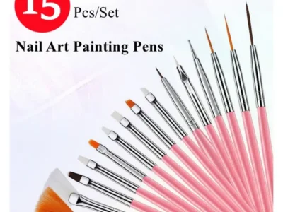 15 Pcs Nail Gel Paint Brushes: Complete Set for Nail Art Design