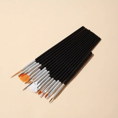 15 Pcs Nail Gel Paint Brushes: Complete Set for Nail Art Design