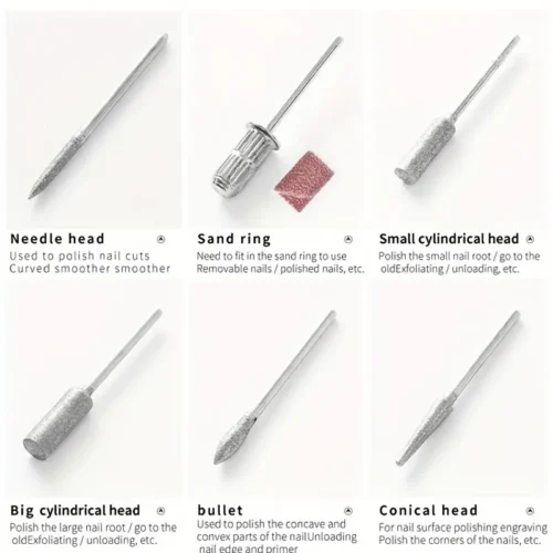 Nail Enhancement Tool: Electric Nail Drill Milling Cutter Set for Nail Sanding, Nail File Bit, and Gel Polishing Removal - A Versatile Nail Enhancement Removal Tool