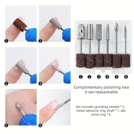 Nail Enhancement Tool: Electric Nail Drill Milling Cutter Set for Nail Sanding, Nail File Bit, and Gel Polishing Removal - A Versatile Nail Enhancement Removal Tool
