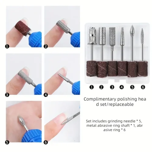 Nail Enhancement Tool: Electric Nail Drill Milling Cutter Set for Nail Sanding, Nail File Bit, and Gel Polishing Removal - A Versatile Nail Enhancement Removal Tool