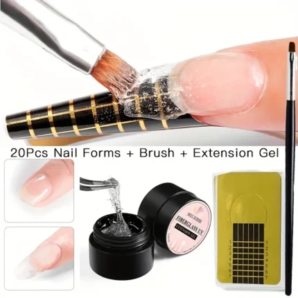 20pcs Nail Forms Tips: Essential DIY Nail Extension Tools for Gel Polish and Acrylic - Perfect for French Nail Art and Wraps