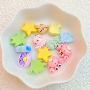 20pcs Adorable Mini Cartoon Ocean Series Nail Art Accessories: Featuring Seahorse, Octopus, Crab, Turtle, and Starfish Resin Nail Art Charms - Perfect for Jewelry Making, Manicures, Hair Accessories, and Phone Cases