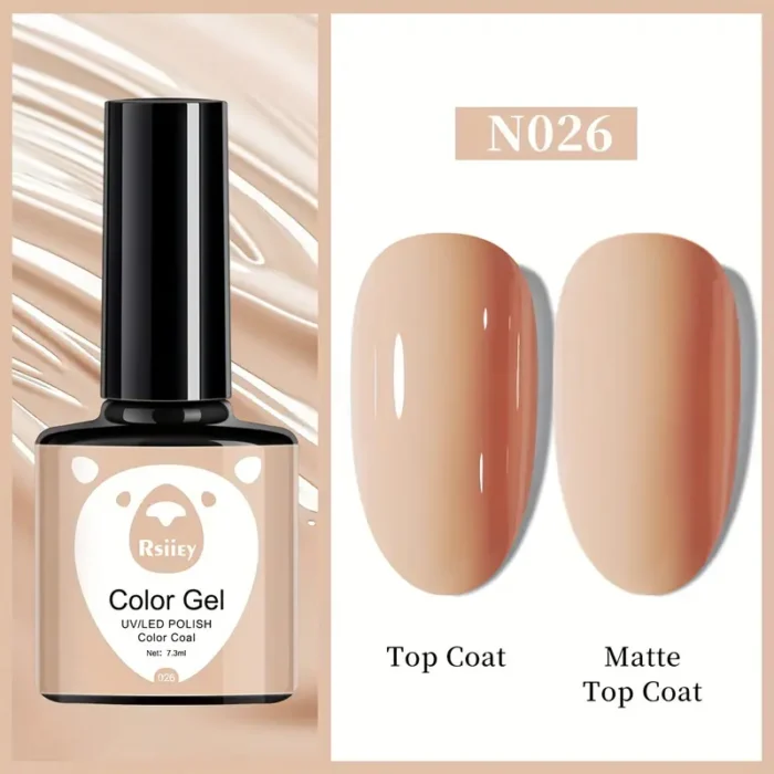0.25oz Gel Nail Polish: French Nail Polish, Soak Off UV Light Cure Gel Polish for Art Design Manicures - Ideal for DIY and Salon Use