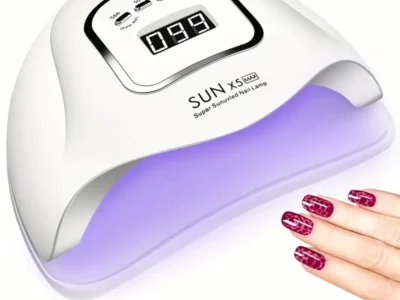 Professional UV LED Nail Lamp 120W: Gel Polish Light with 4 Timer Settings and Automatic Sensor - Top-Quality Nail Art Tool for Efficient Nail Polish Curing