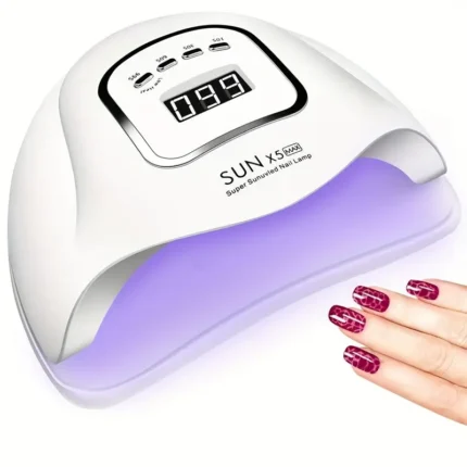 Professional UV LED Nail Lamp 120W: Gel Polish Light with 4 Timer Settings and Automatic Sensor - Top-Quality Nail Art Tool for Efficient Nail Polish Curing