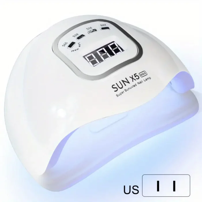 Professional UV LED Nail Lamp 120W: Gel Polish Light with 4 Timer Settings and Automatic Sensor - Top-Quality Nail Art Tool for Efficient Nail Polish Curing
