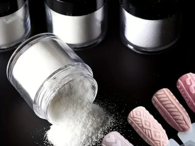 10ml Ultrafine Nail Art Powder: Glossy Glitter in White, Black, and Transparent Shades - Perfect for Women and Girls' DIY Nail Art