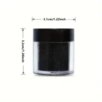 10ml Ultrafine Nail Art Powder: Glossy Glitter in White, Black, and Transparent Shades - Perfect for Women and Girls' DIY Nail Art