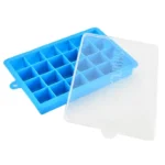 24 Ice Cube Tray - Food-Grade Silicone Ice Cube Maker Mold with Lid for Ice Cream, Chocolate, Parties, and Drinks