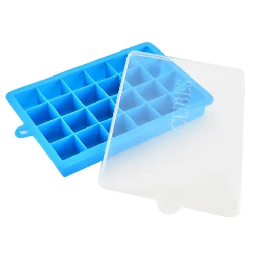 24 Ice Cube Tray - Food-Grade Silicone Ice Cube Mold with Lid for Ice Cream, Chocolate, Parties, and Drinks