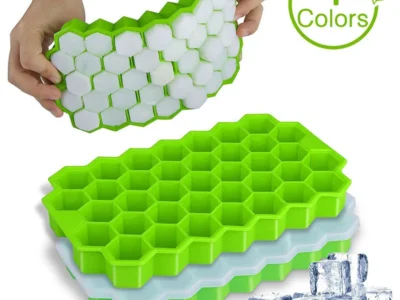 37 Cavity Silicone Ice Cube Tray: Honeycomb Ice Mold with Lid for Flexible and Fun Ice Cream Making