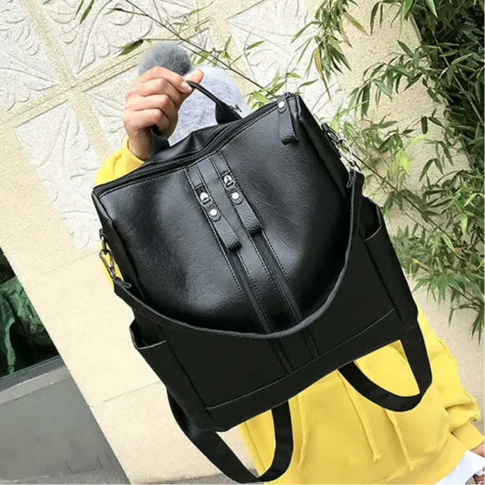 High-Quality PU Leather Backpack / Stylish Fashion for Youthful Teenage Girls, Ideal for School and Shoulder Bag Needs