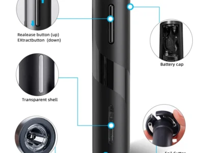 Automatic Electric Wine Opener - Effortless Battery-Powered Cork Removal for Wine Lovers