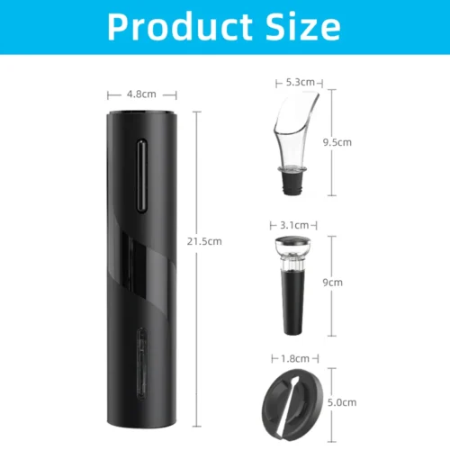 Automatic Electric Wine Opener - Effortless Battery-Powered Cork Removal for Wine Lovers