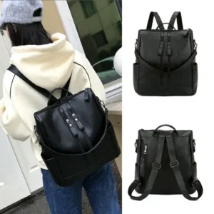 High-Quality PU Leather Backpack / Stylish Fashion for Youthful Teenage Girls, Ideal for School and Shoulder Bag Needs