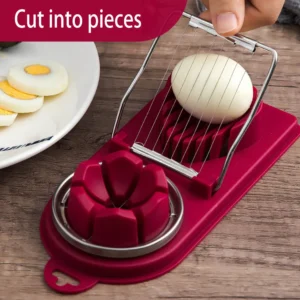 Multifunctional Stainless Steel Egg Cutter/ Egg Sectioner, Slicer, Mold, and Flower-Shaped Luncheon Meat Cutter - Essential Kitchen Gadget